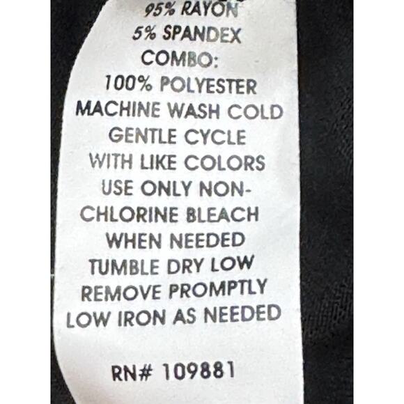 Sunny Leigh Chiffon Striped Multi-colored Rayon Jersey Knit Blouse NWT X-Large - Picture 9 of 9